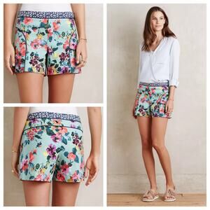 Anthropologie Cartonnier Skyflower Shorts Size 2
